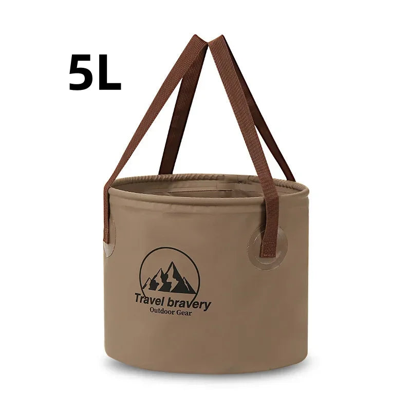 5/10/20L Outdoor Multifunctional Bucket Collapsible Portable Travel Bucket Large Capacity Carrying Bucket Camping Fishing Bucket